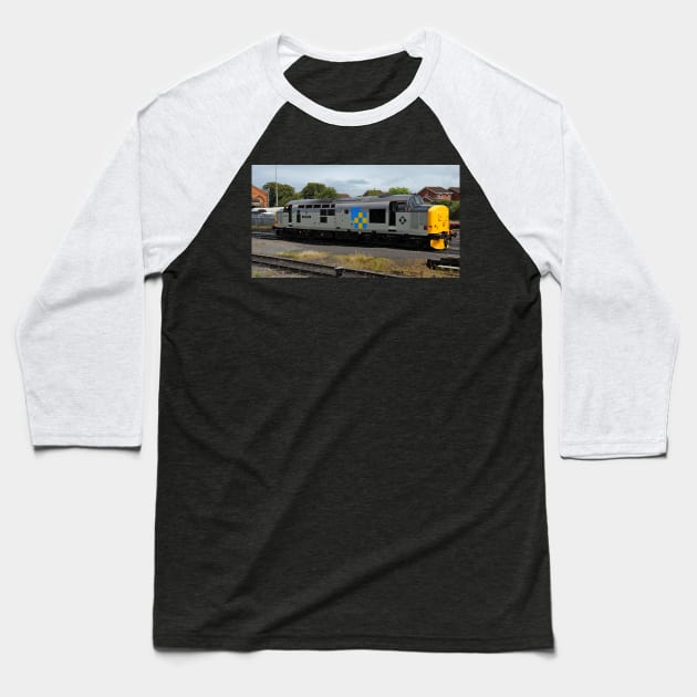 British Rail Class 37 Baseball T-Shirt by Random Railways